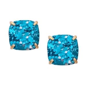 KATE SPADE • Turquoise Blue Glitter Earrings.